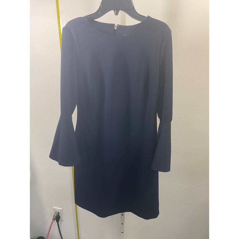 Tommy Hilfiger‎ Navy Blue Bell Sleeve Sheath Dress Size 8 Office Career Cocktail